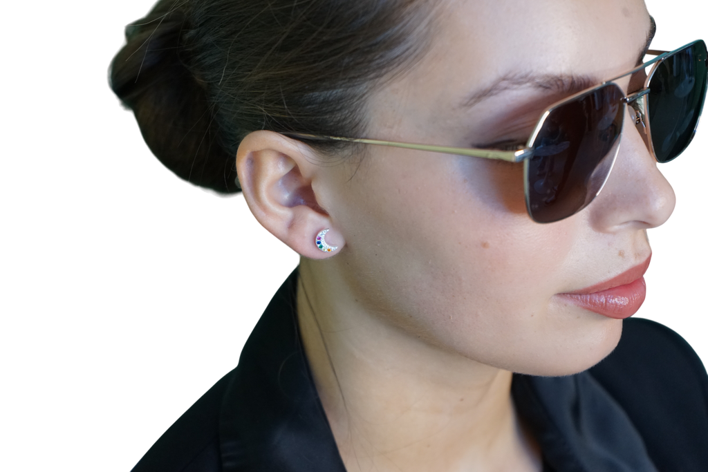 Aros Moon Rainbow – Plata Fina 925