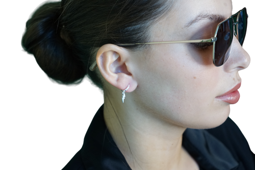 Aros Rayo Brillante – Plata Fina 925