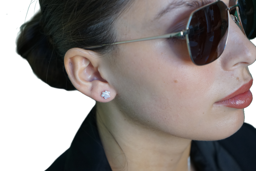 Conjunto Huellita Brillo – Plata Fina 925