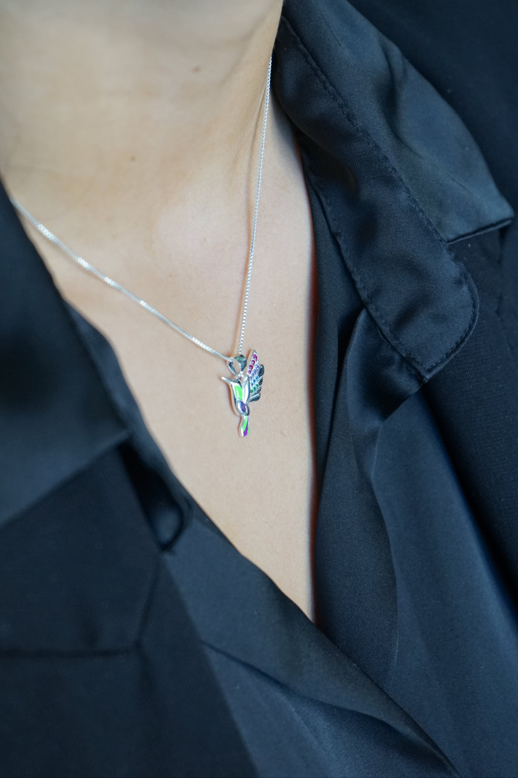 Collar Colibrí – Plata Fina 925