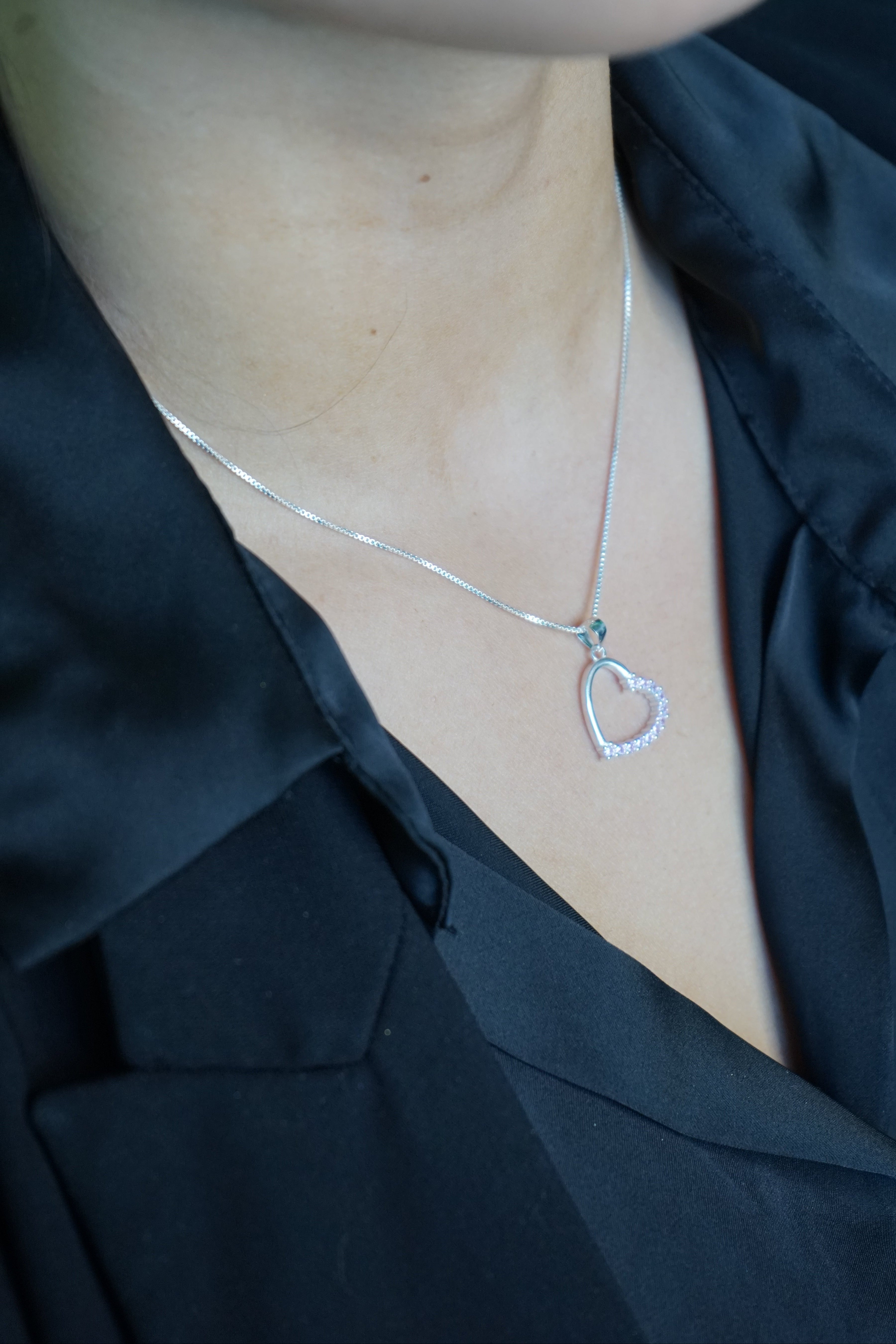 Colgante Corazón Arco – Plata Fina 925