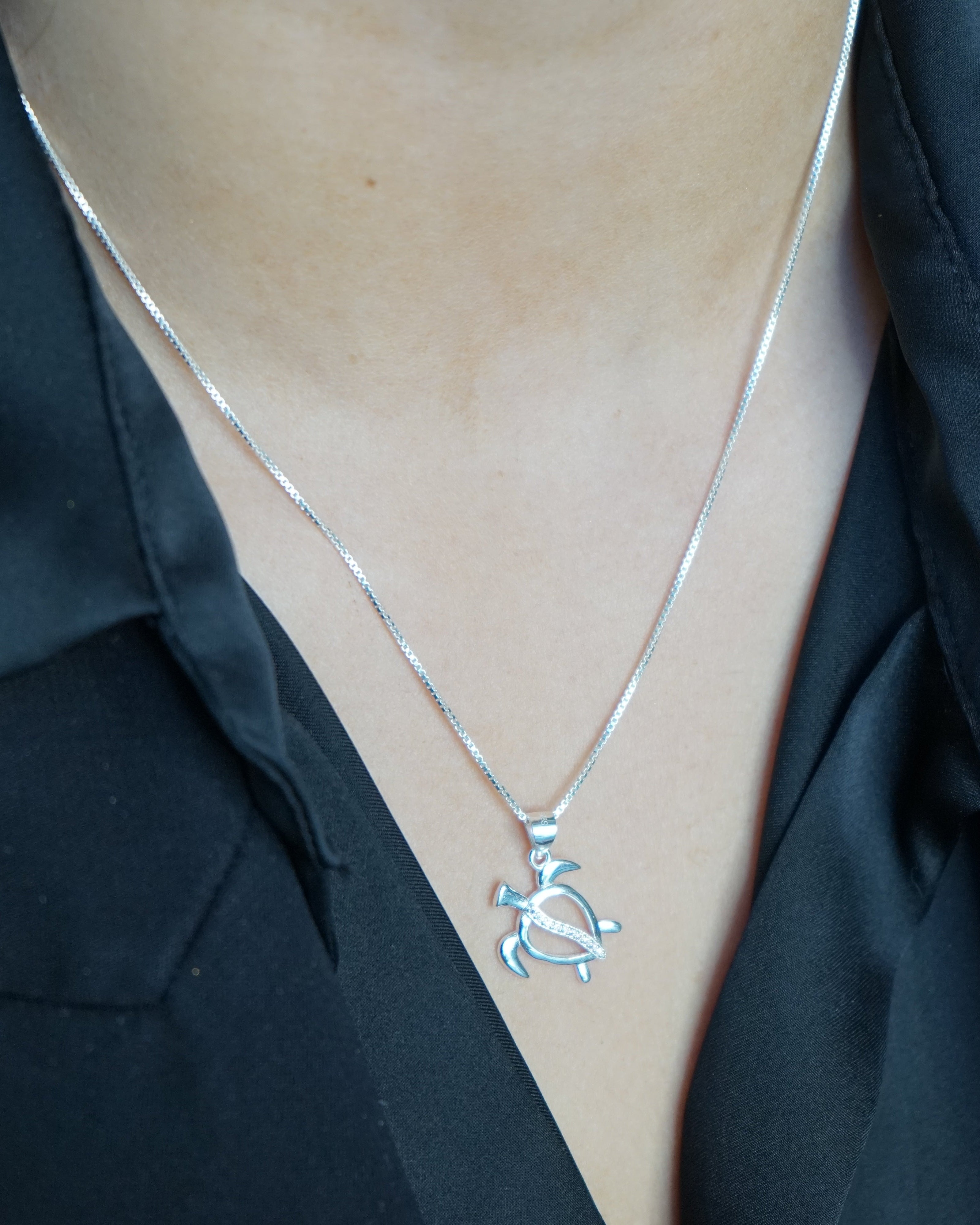 Collar Sea Turtle – Plata Fina 925