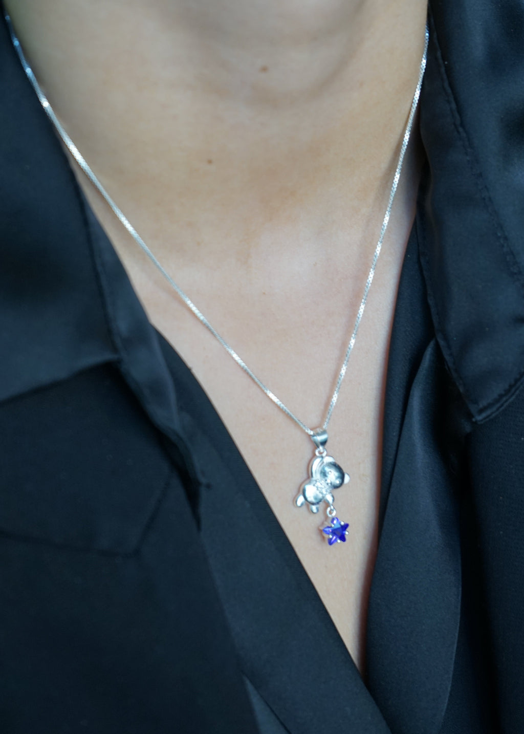 Colgante Teddy Star – Plata Fina 925