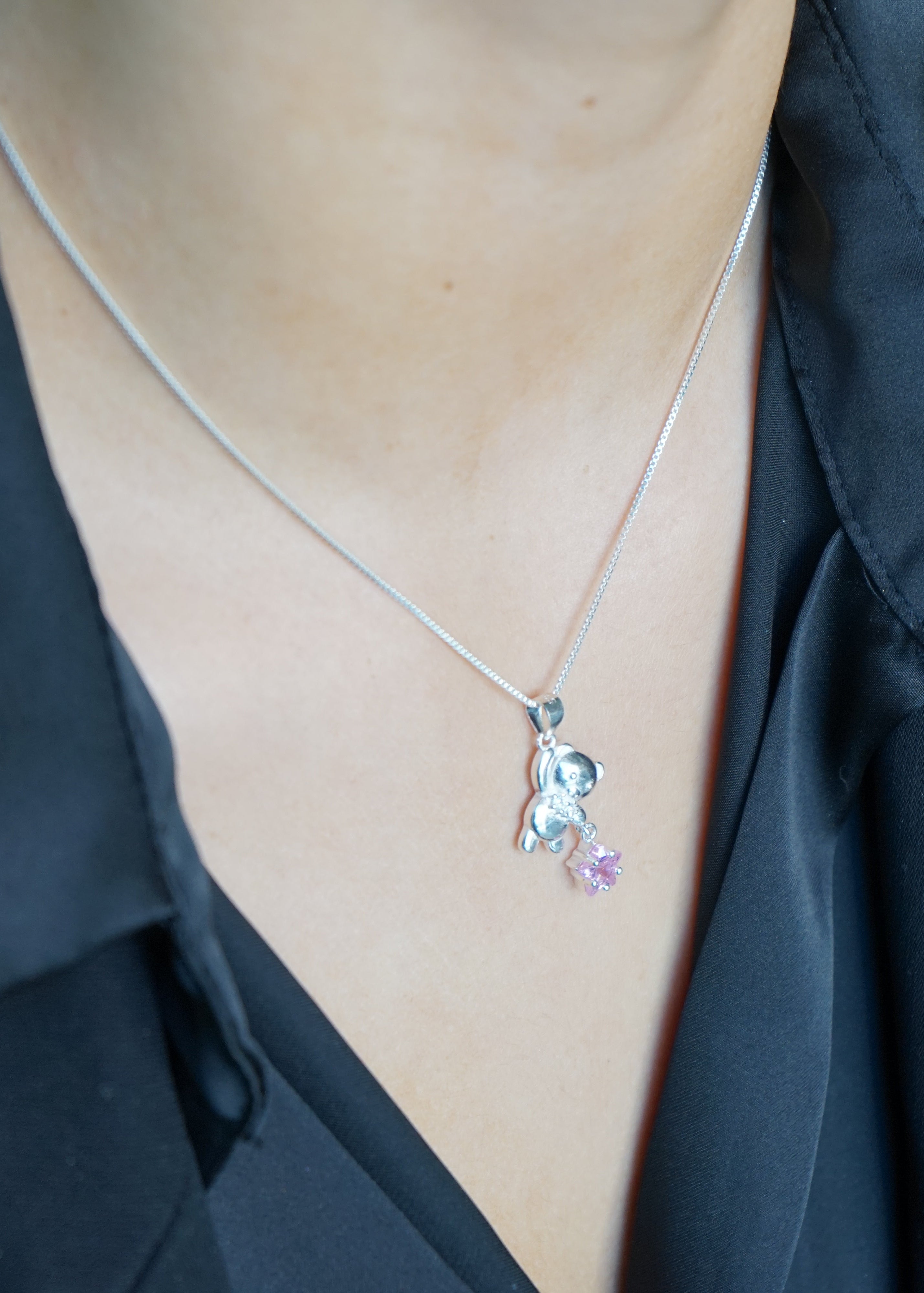 Colgante Teddy Star – Plata Fina 925