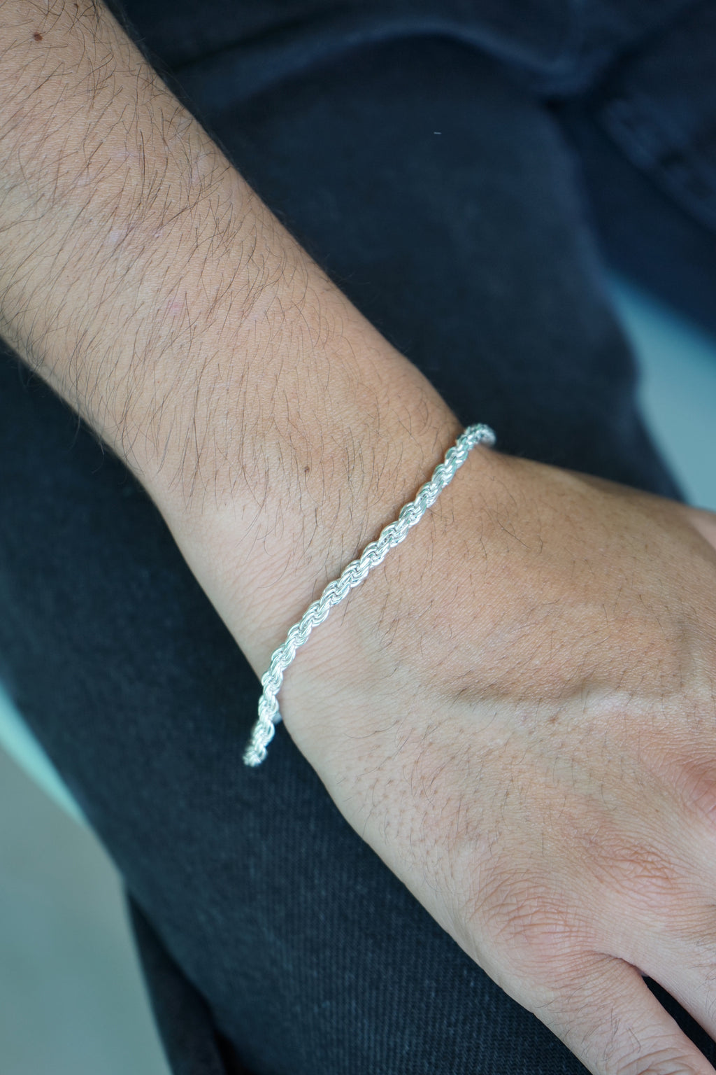 Pulsera Torbillon Especial · Plata Ley 925 · 21 cm · 3 mm (Exclusiva Kristus)