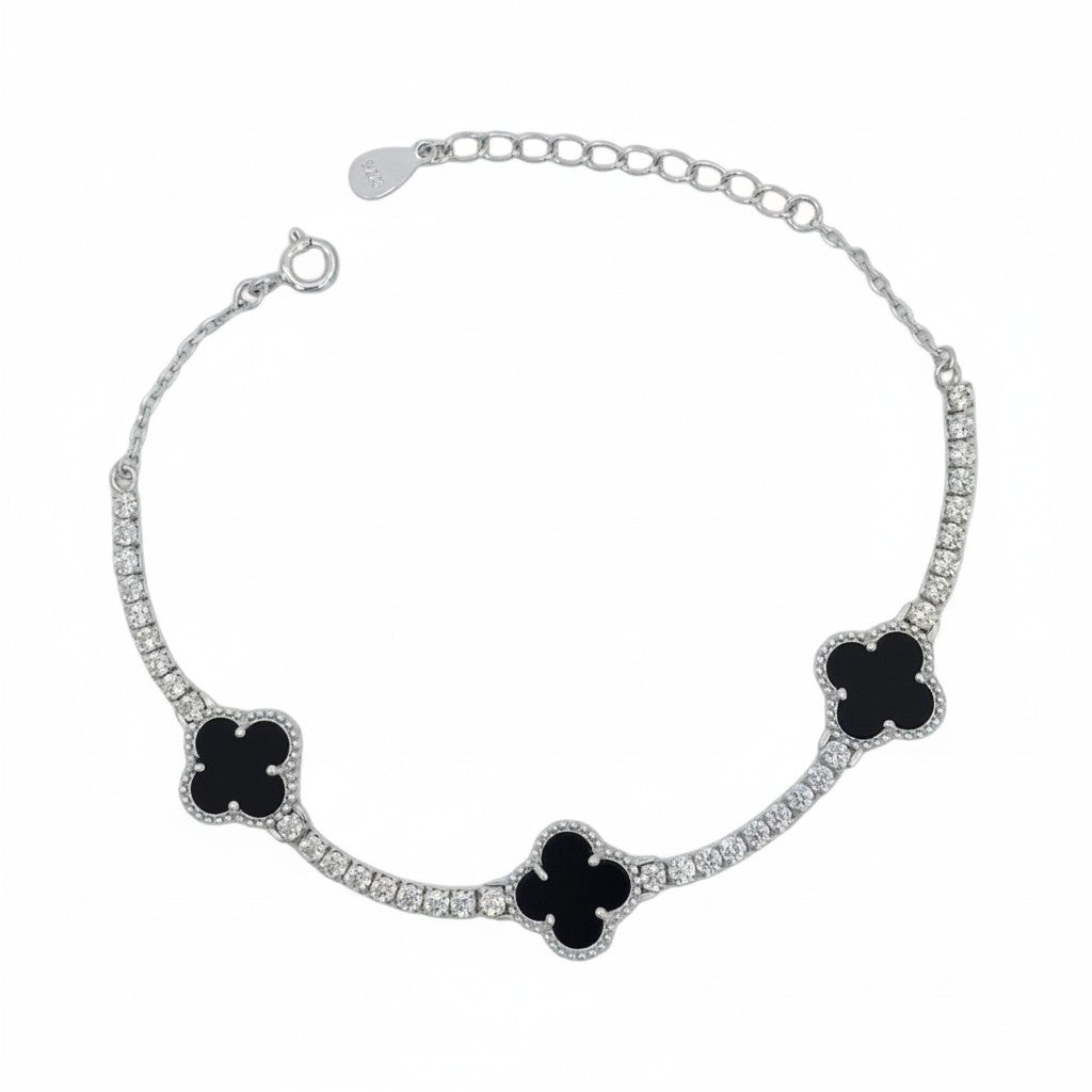 Pulsera Clover – Plata Fina 925