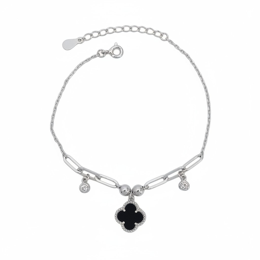Pulsera Clover Charm – Plata Fina 925