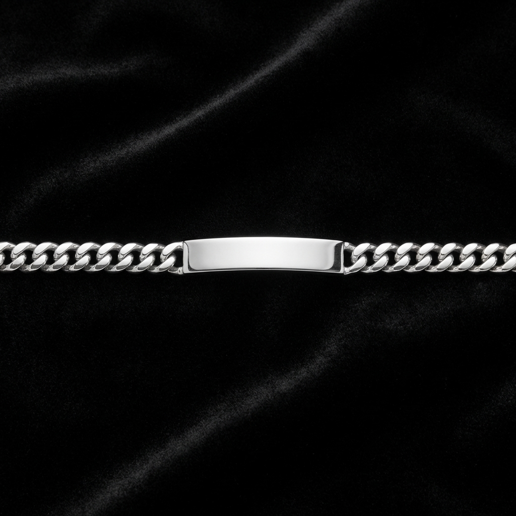 Pulsera Grumet Placa Plata 925 – Fabricación Italiana