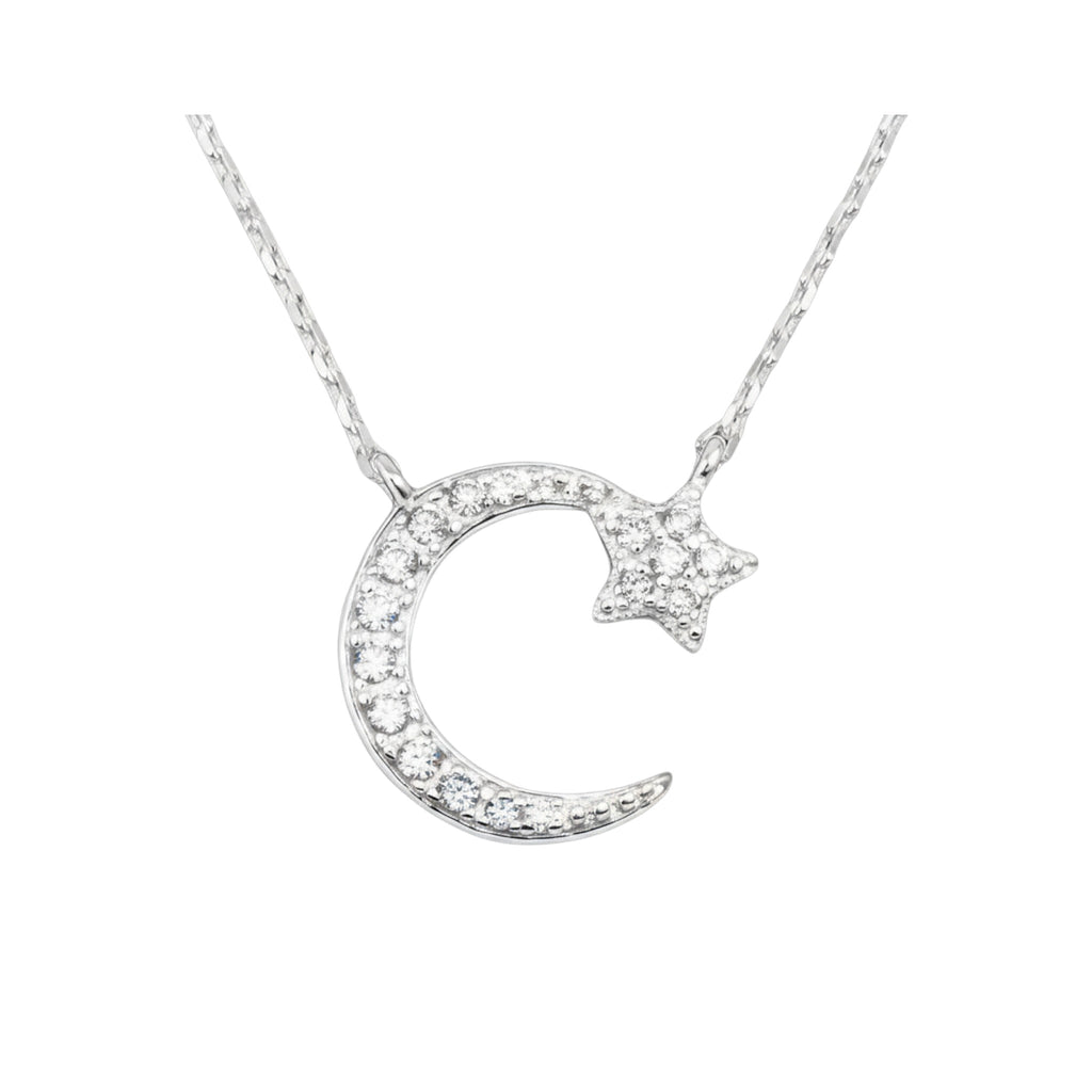 Collar Luna & Estrella – Plata Fina 925