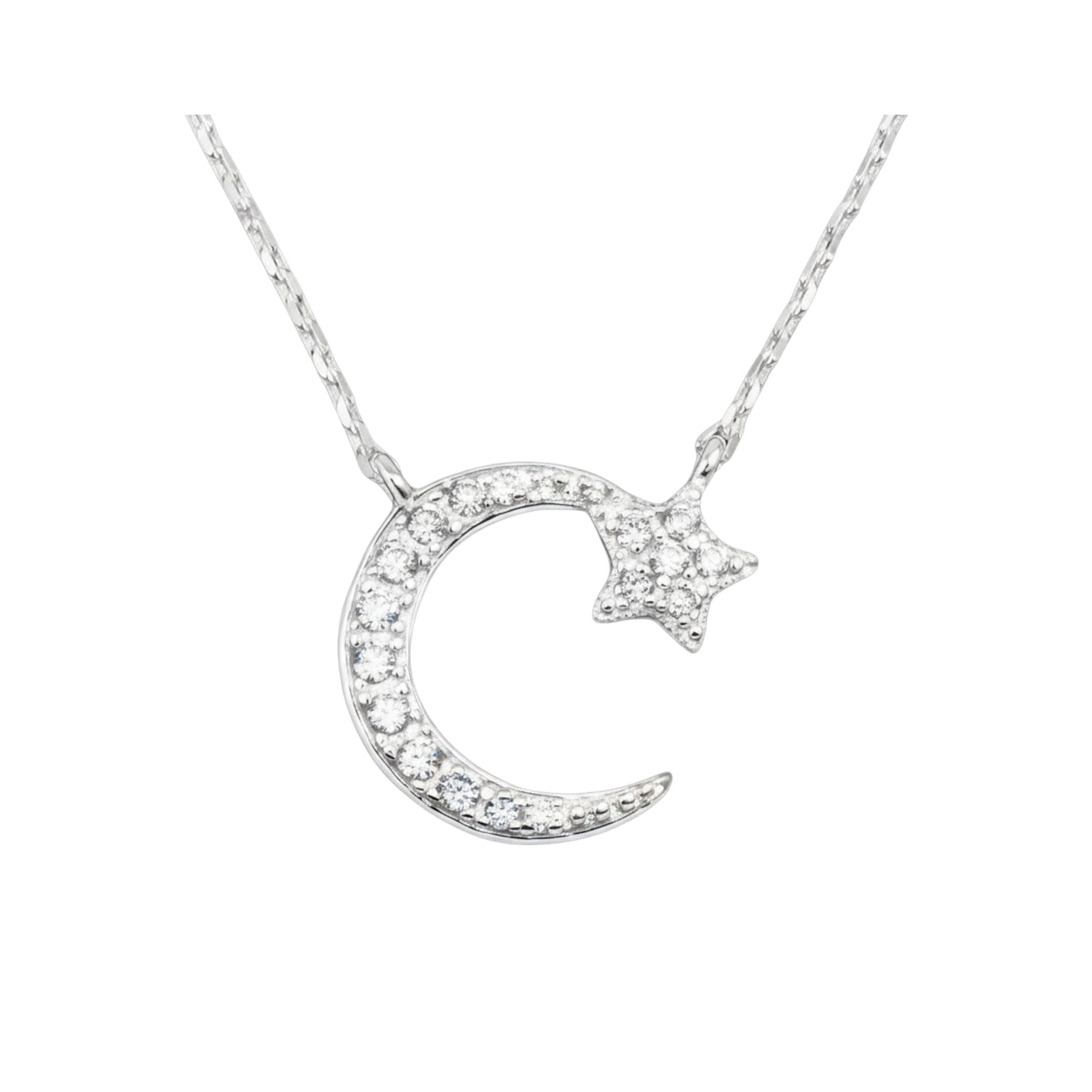 Collar Luna & Estrella – Plata Fina 925