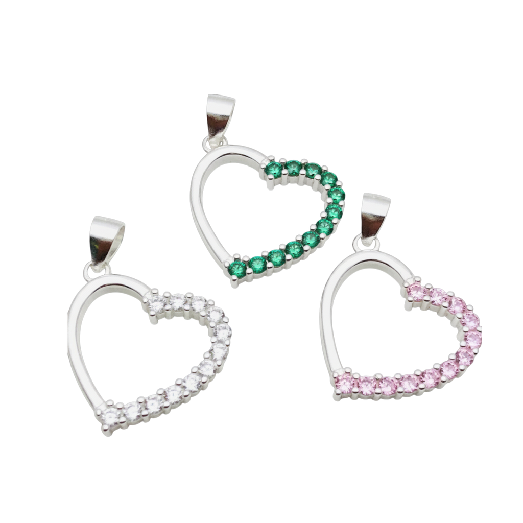 Colgante Corazón Arco – Plata Fina 925