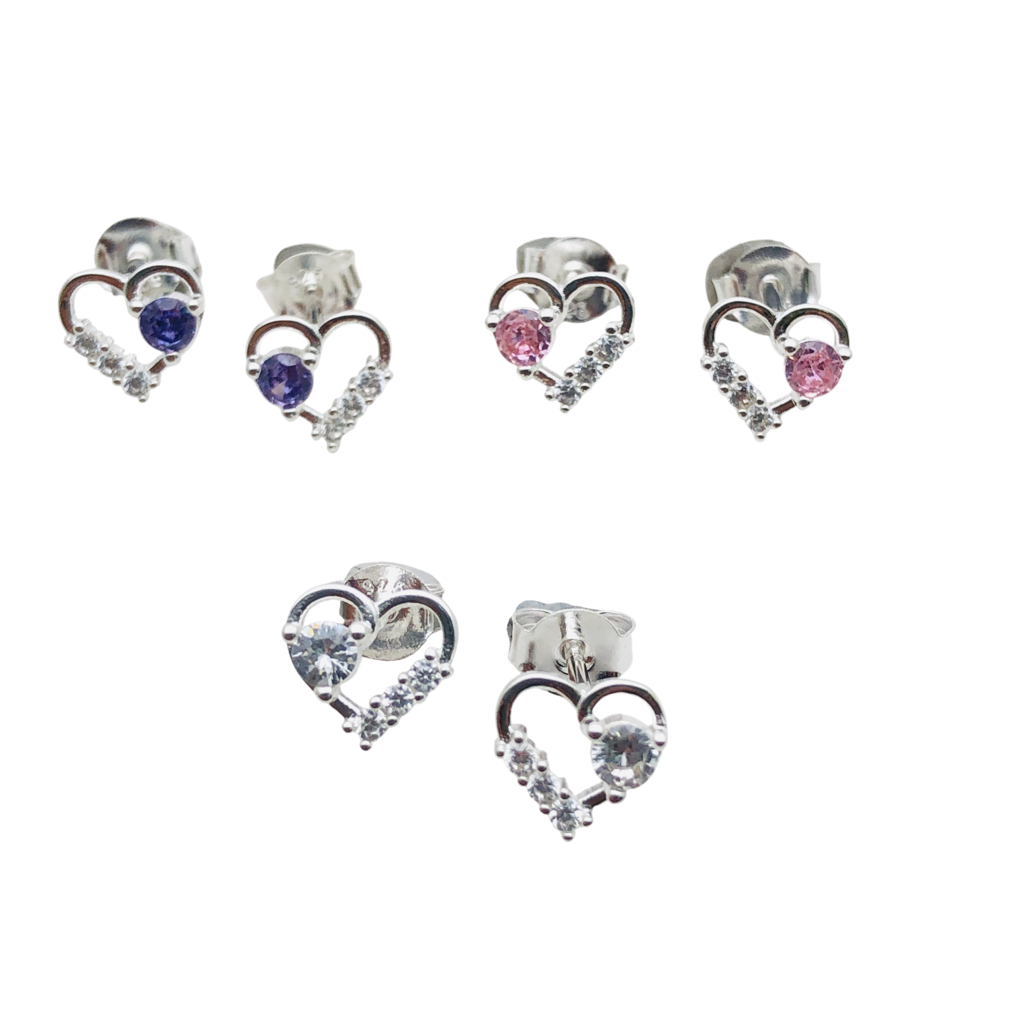 Conjunto Corazón Brillante – Plata Fina 925